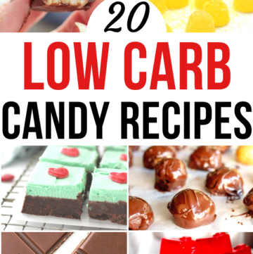 pinterest image for low carb candy recipes