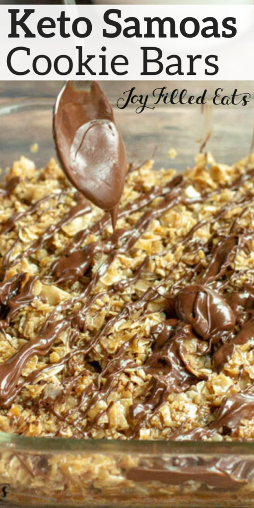 pinterest image for samoas cookie bars