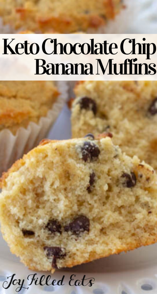 pinterest image for almond flour banana muffins