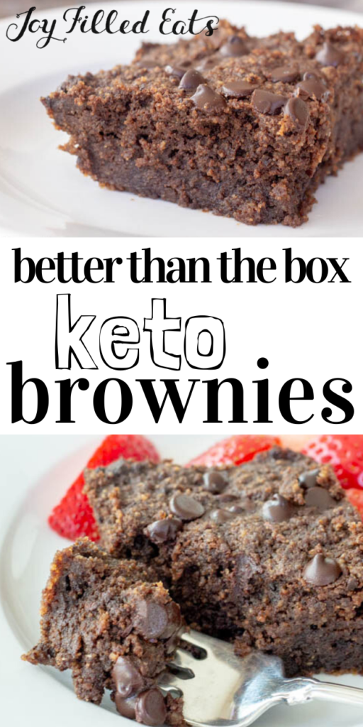 pinterest image for keto brownies