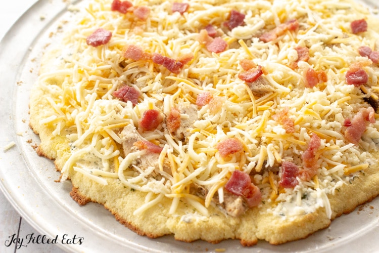 keto pizza with Chicken Bacon Ranch