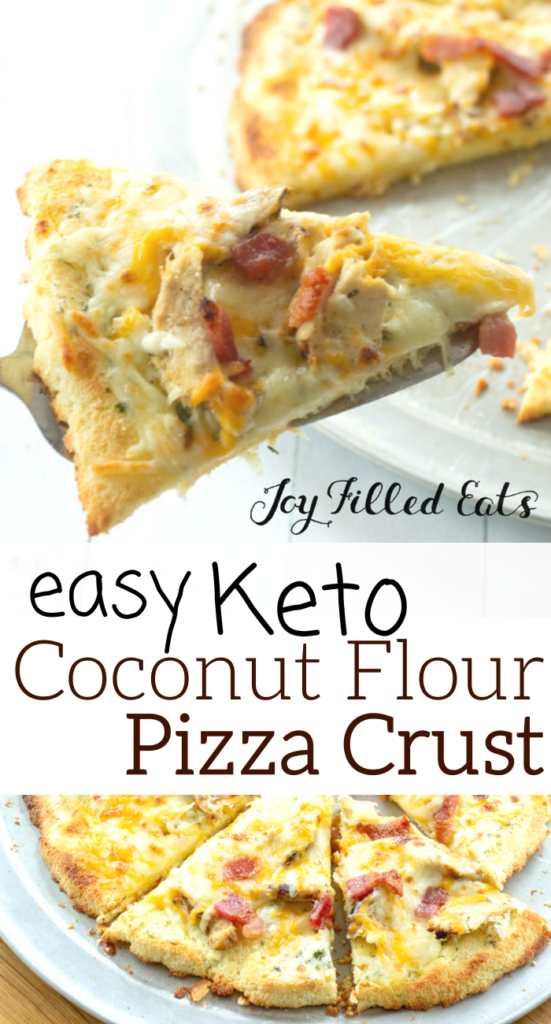 pinterest image for keto coconut flour pizza crust