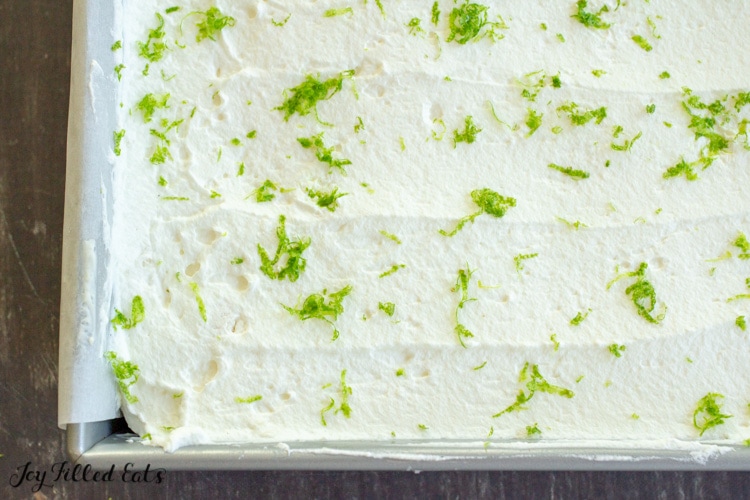 lime zest on whipped cream
