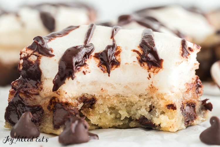 smores bars with a bite missing