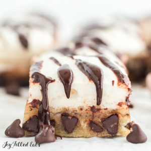 keto smores bars with chocolate chips