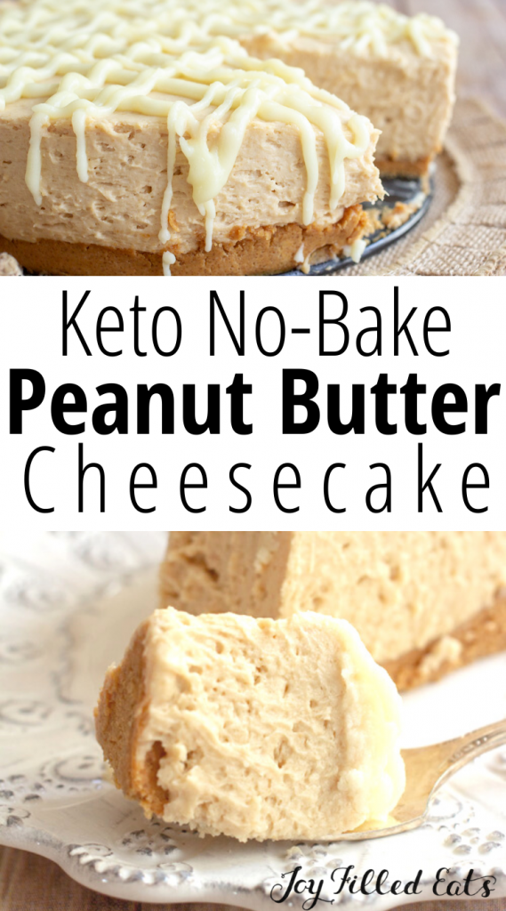 pinterest image for Keto Peanut Butter Cheesecake