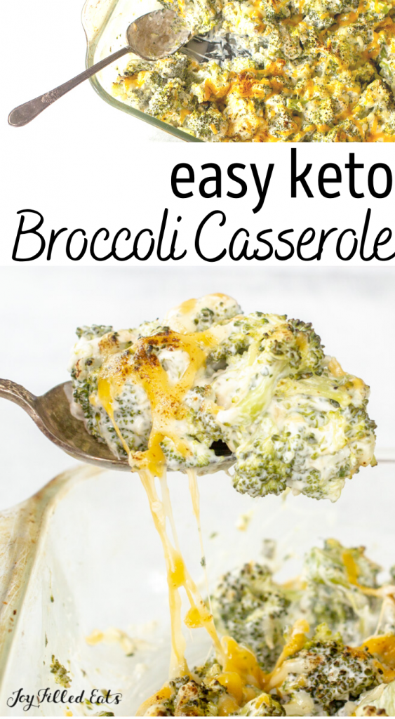 pinterest image for keto broccoli casserole