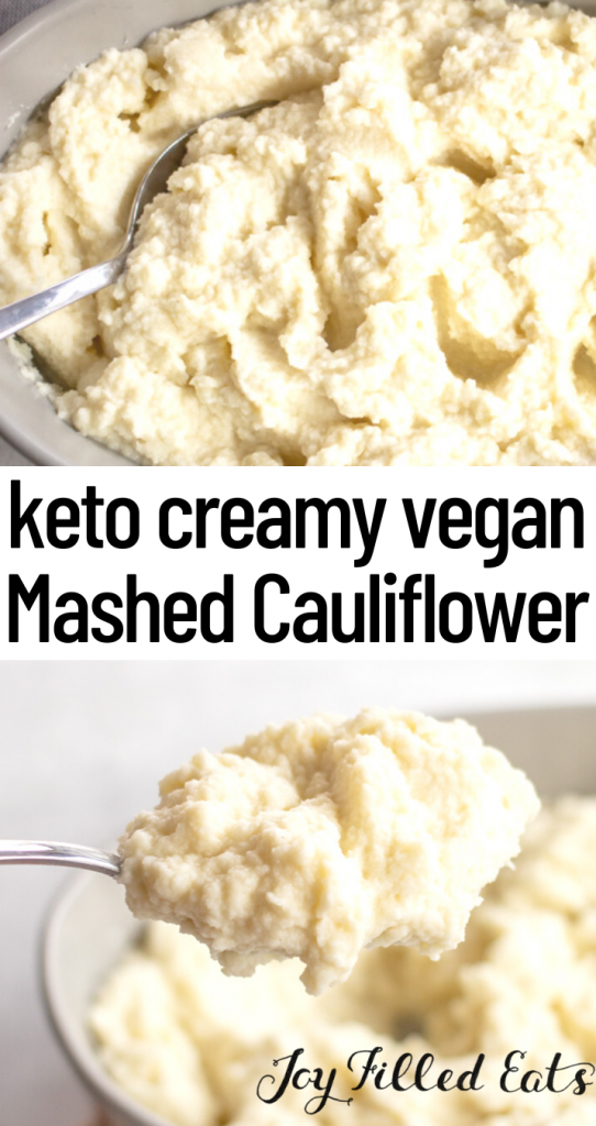 pinterest image for keto cauliflower mash
