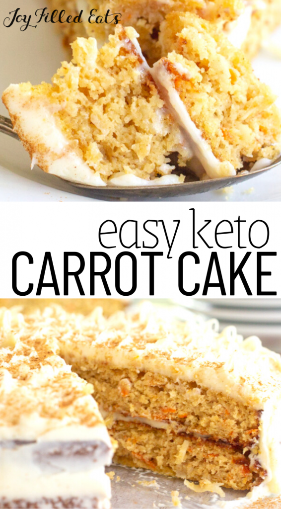 pinterest image for keto carrot cake