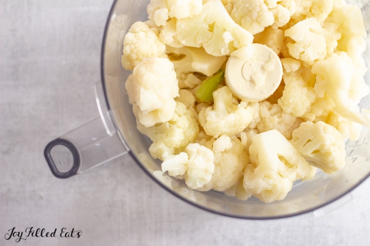 food processor with cauliflower