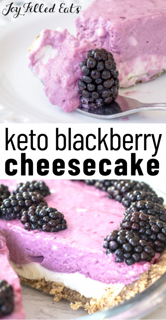 pinterest image for Keto Blackberry Cheesecake