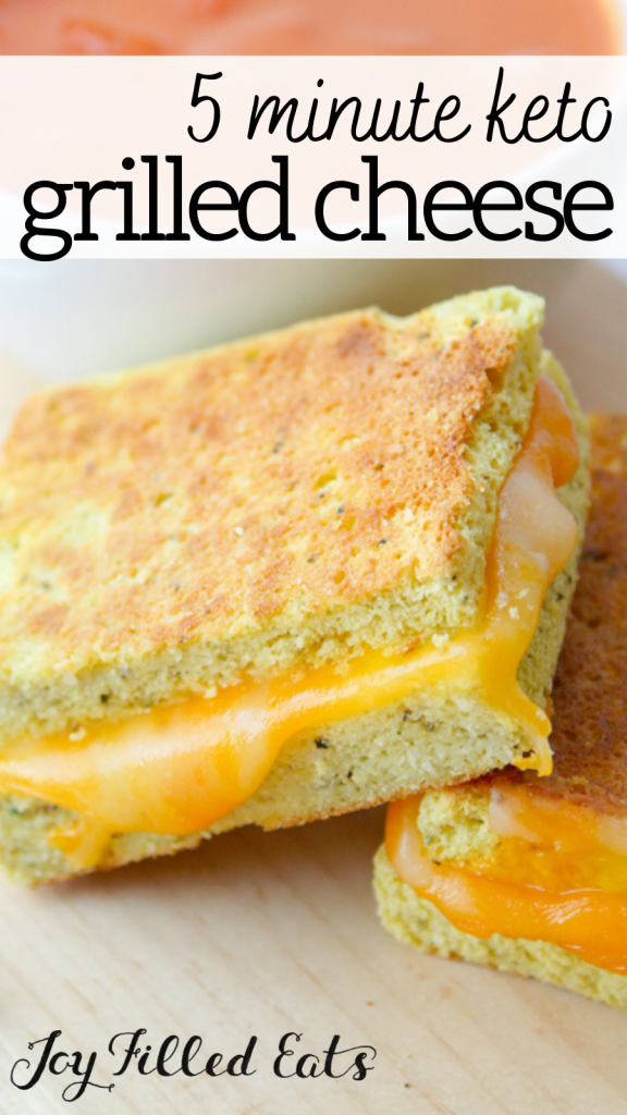 pinterest image for keto grilled cheese