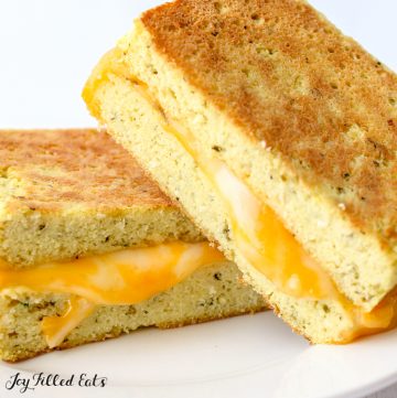 keto grilled cheese on a plate
