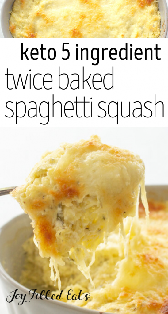 pinterest image of keto spaghetti squash casserole