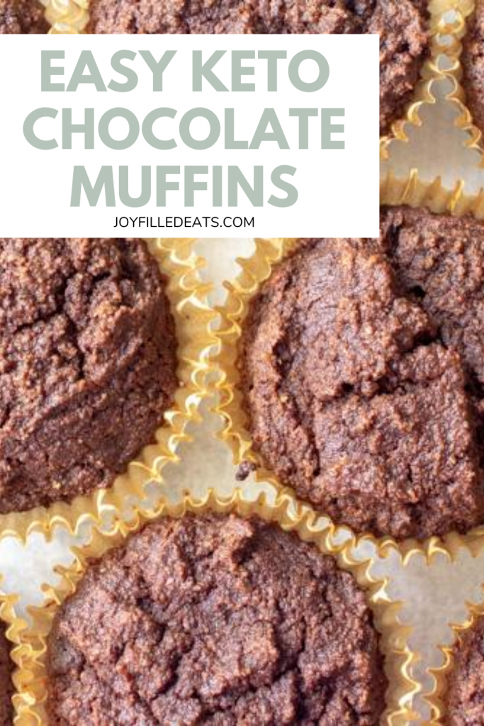 pinterest image for keto chocolate muffins