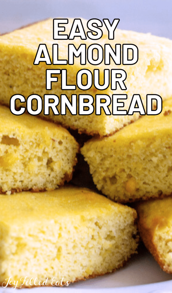 pinterest image for almond flour cornbread