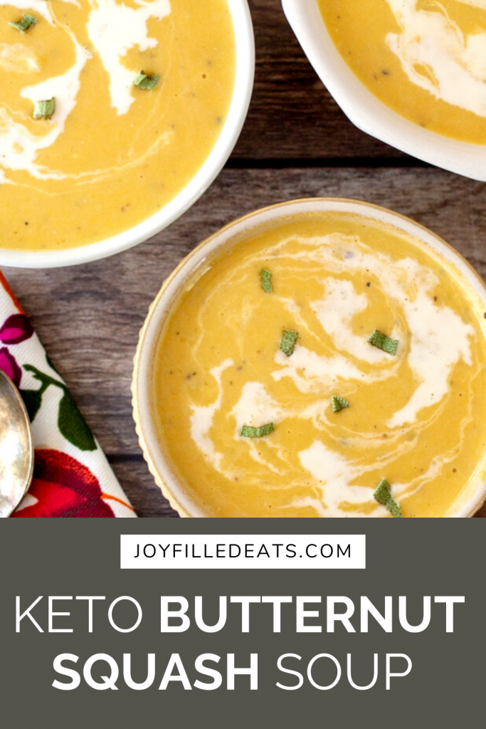 Keto Butternut Squash Soup - Low Carb, Gluten-Free, EASY, 5 Ingredients