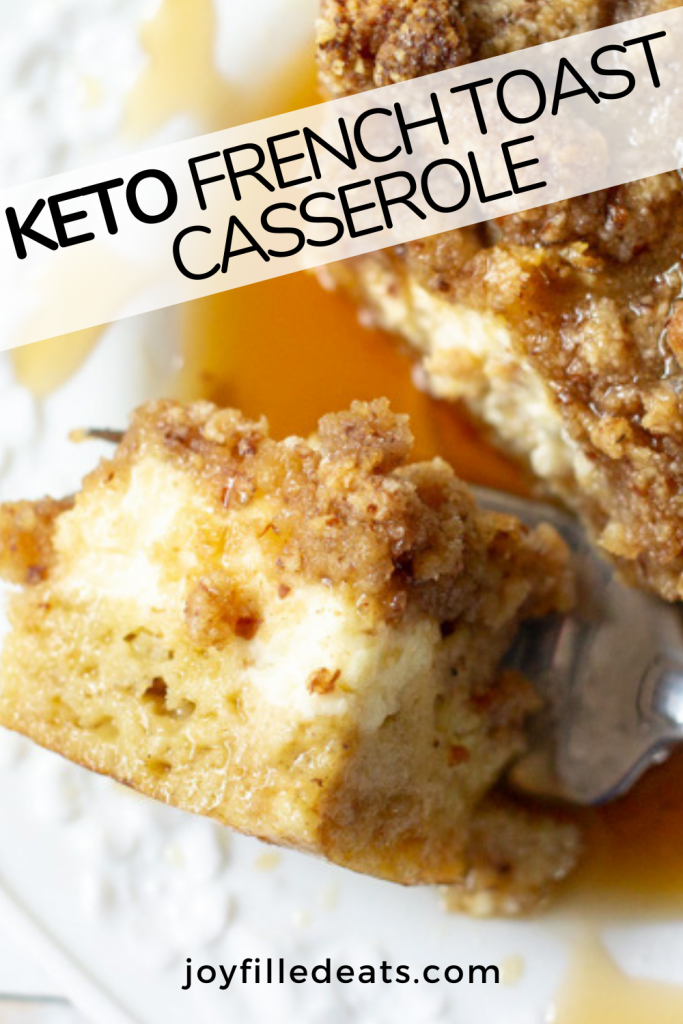 pinterest image for keto french toast casserole