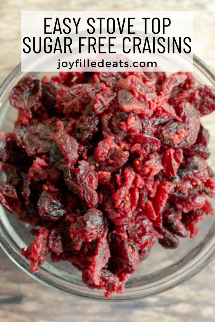 pinterest image for sugar free dried cranberries