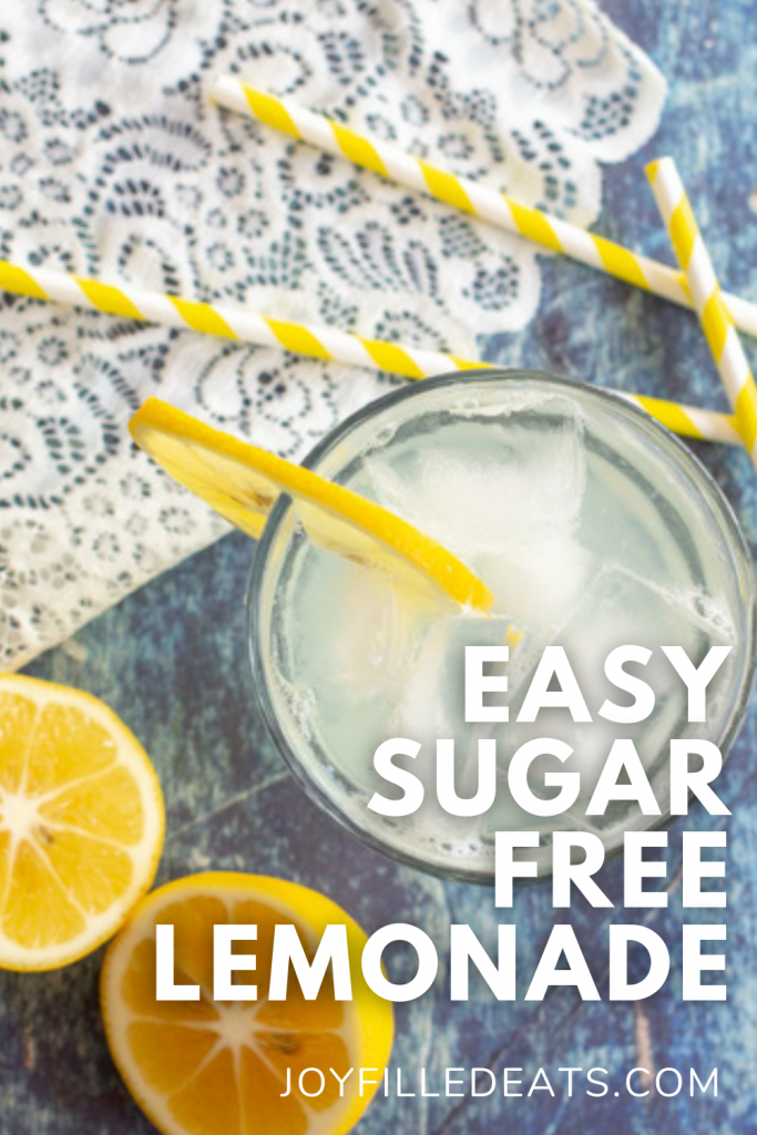 pinterest image for Easy sugar free lemonade