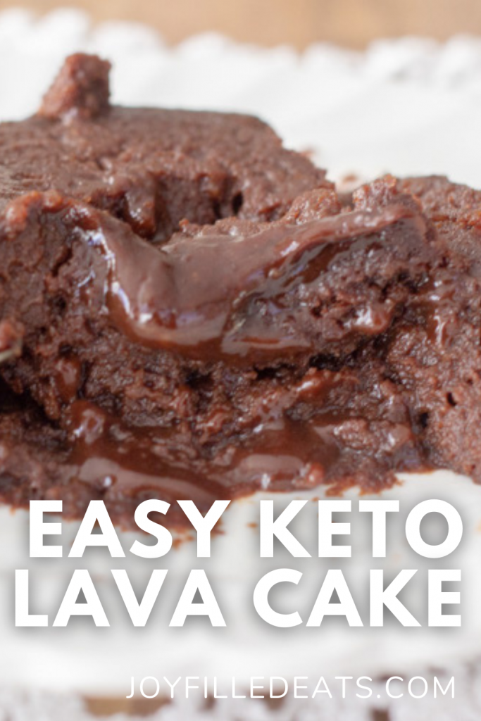 pinterest image for keto lava cake