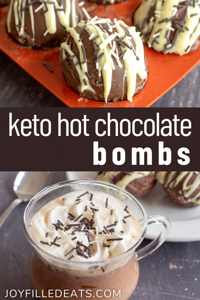 pinterest image for hot chocolate bombs