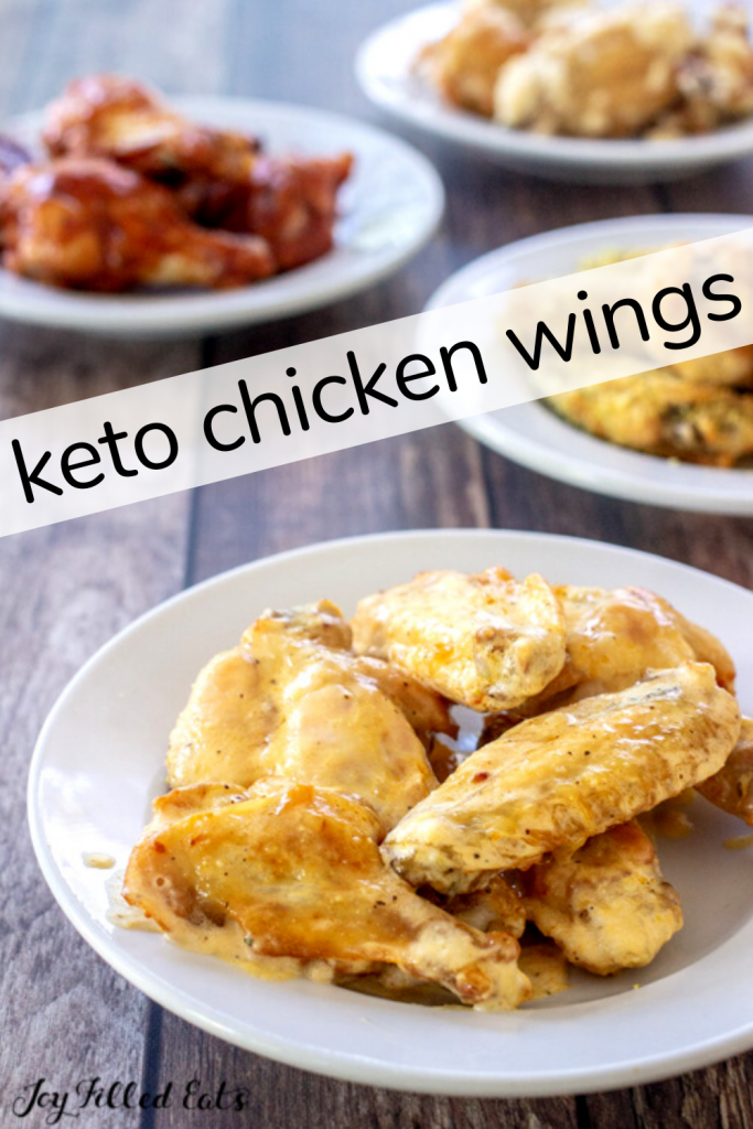 pinterest image for keto chicken wings