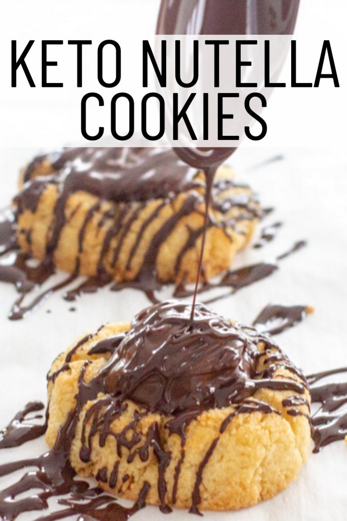 pinterest image for keto nutella cookies