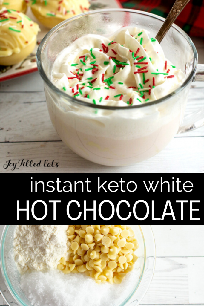 pinterest image for white hot chocolate mix