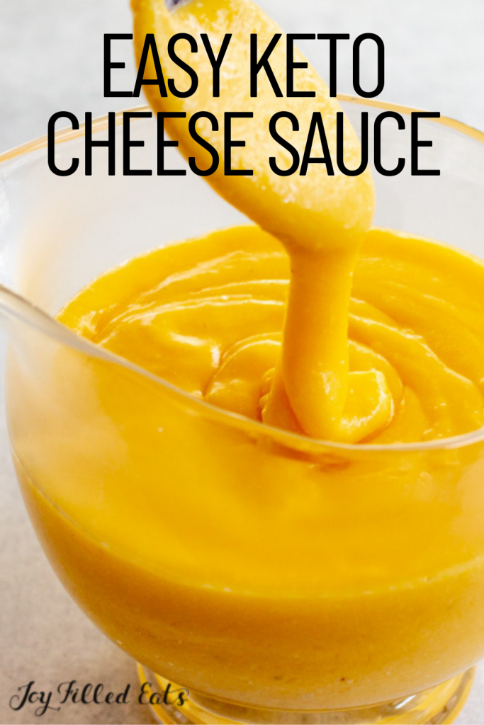 pinterest image for keto cheese sauce