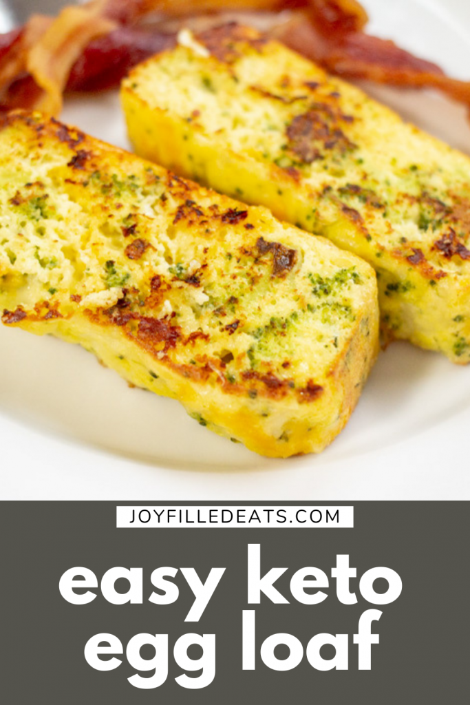 pinterest image for keto egg loaf