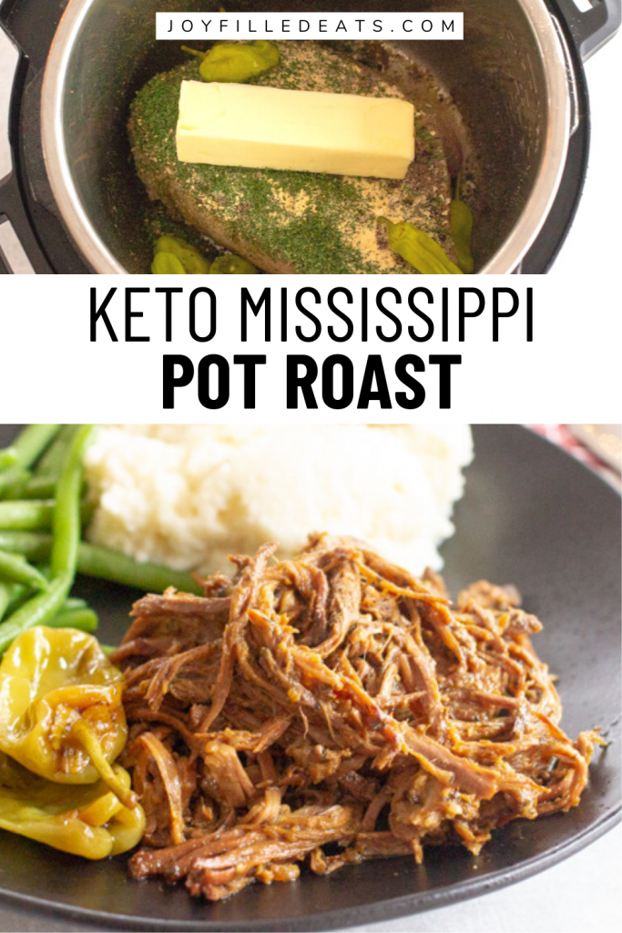 pinterest image for keto Mississippi pot roast