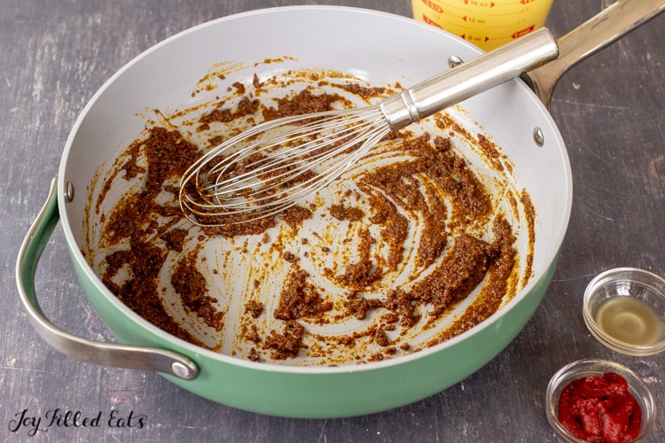 roux made with butter, spices, and coconut flour