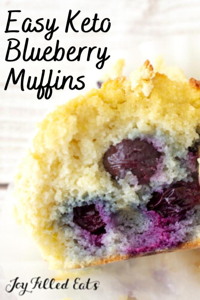 pinterest image for Coconut Flour Blueberry Muffins