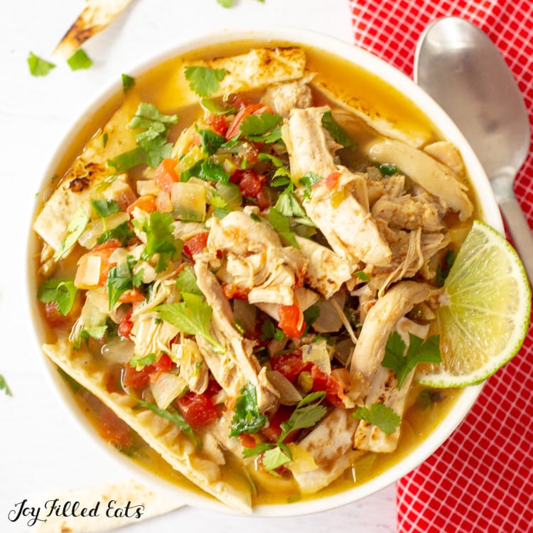 Keto Chicken Tortilla Soup | by Joy Filled Eats