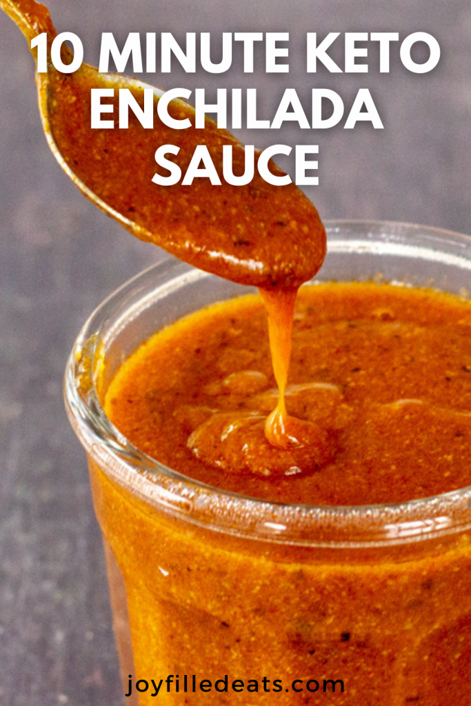 pinterest image for keto enchilada sauce