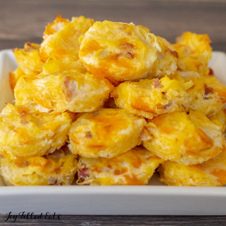 close up of keto spaghetti squash bites