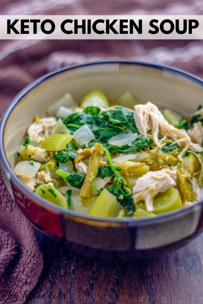 pinterest image for whole30 chicken soup