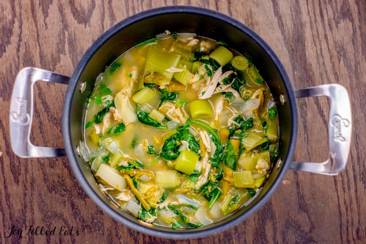 pot of whole30 chicken soup