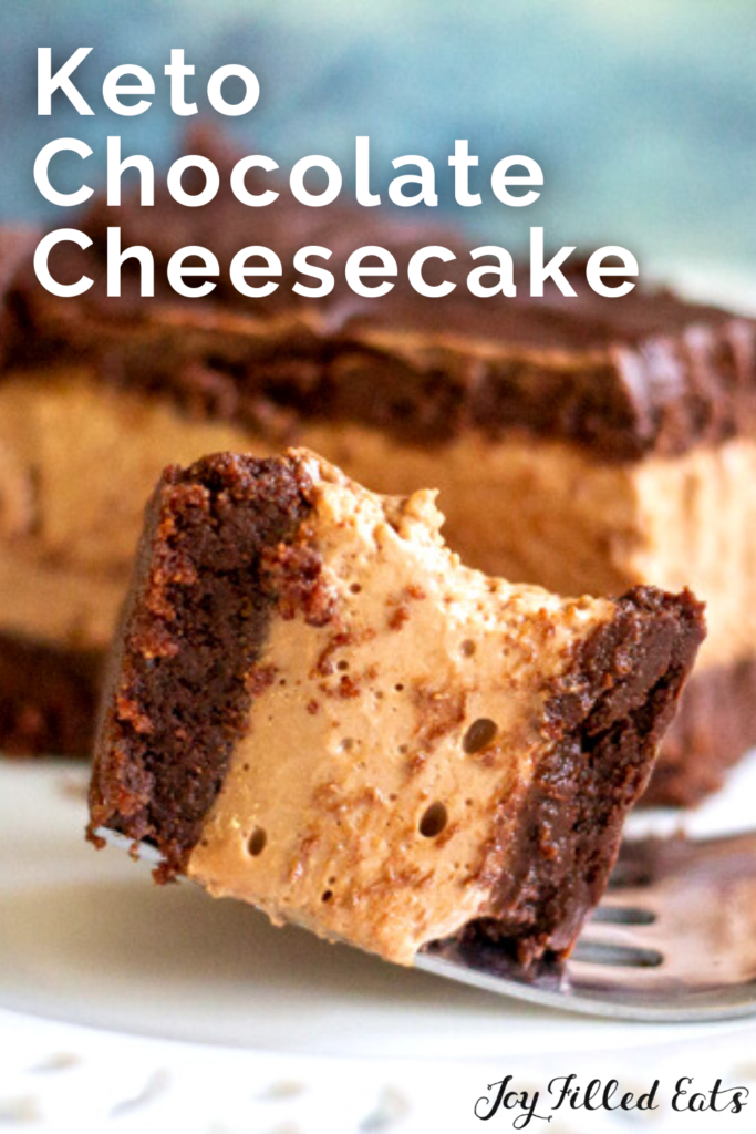 pinterest image for Keto Chocolate Cheesecake