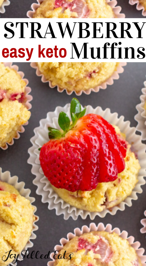 Pinterest Image for Keto Strawberry Muffins