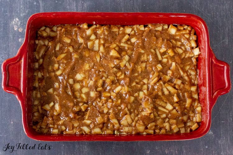 apple topping on the sugar free apple cake