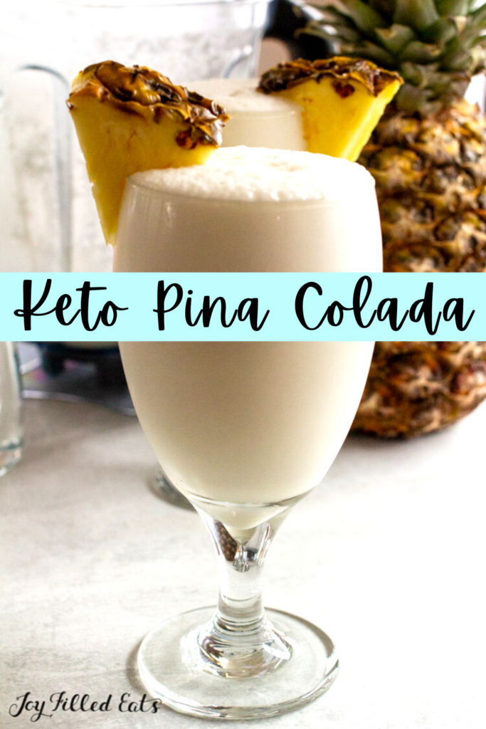 pinterest image for keto pina colada