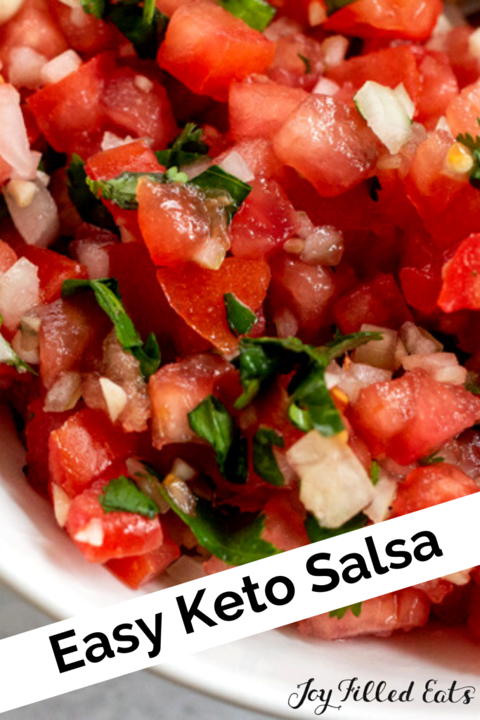 pinterest image for keto salsa
