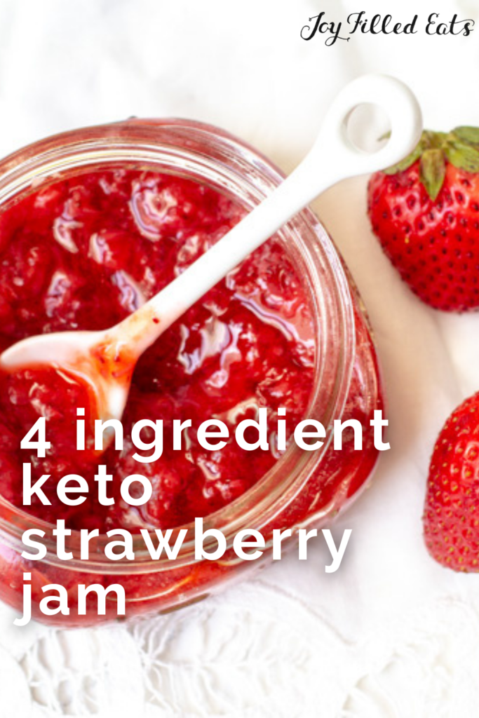 pinterest image for keto strawberry jam