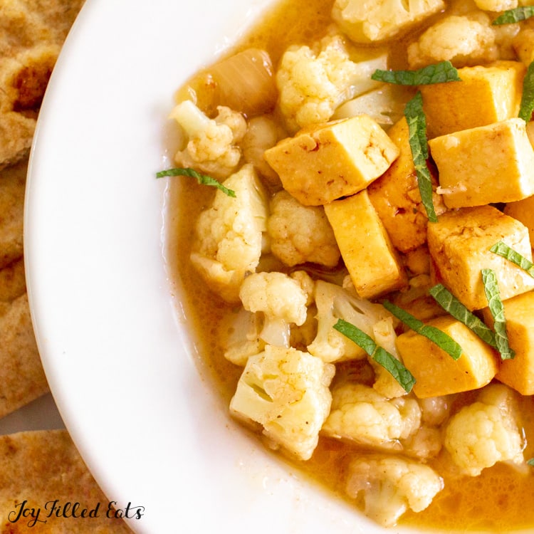 close up of instant pot paneer curry