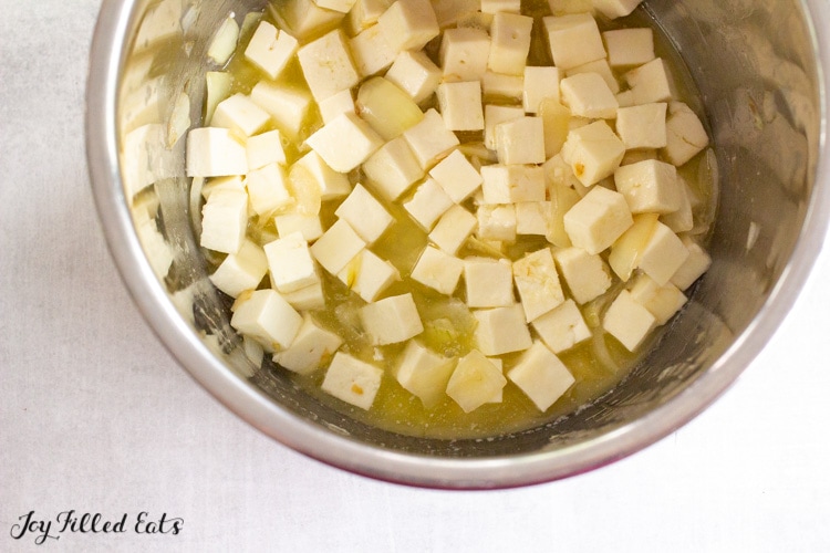 paneer cheese in the pot