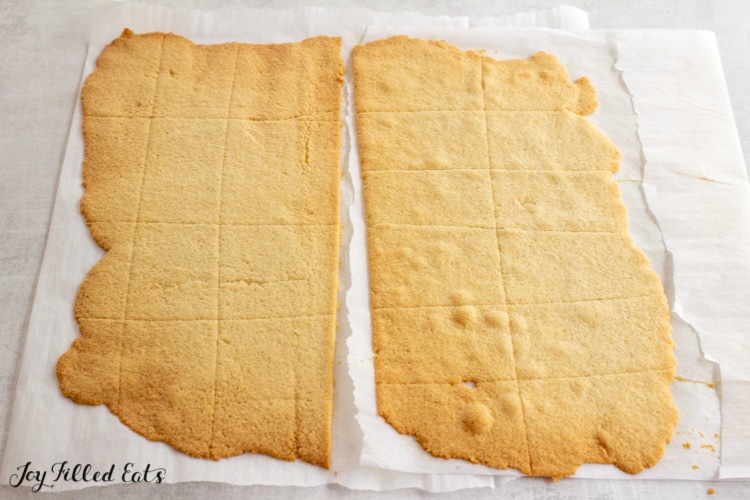 baked keto graham crackers