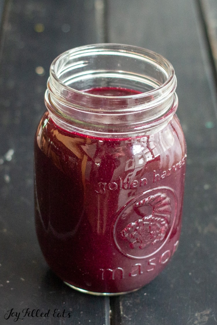jar of keto blueberry sauce