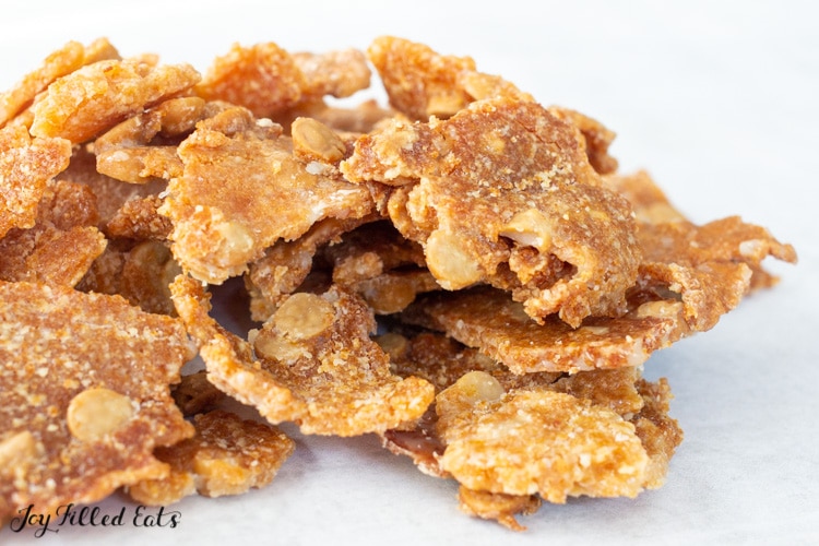 close up of brittle